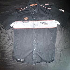Harley Davidson vintage button up shirt XL embroidered